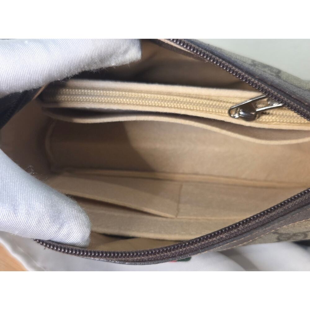 GG Supreme Web Stripe Crossbody Bag + Organizer Insert Ophidia Vintage - Picture 12 of 15